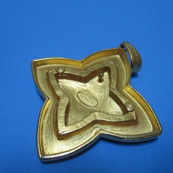 *Vintage Maxine Denker Modernist Golden Pendant - Picture 5 of 6